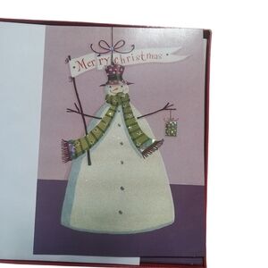 Box Of 42 Paper Magic Festive Snowman Christmas Cards In Foil